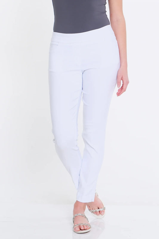 PULL-ON ANKLE PANT WITH REAL FRONT AND BACK POCKETS - WHITE
