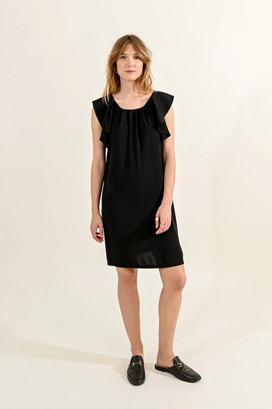 Frilly Mini Black Dress